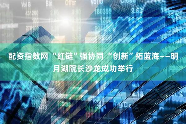 配资指数网 “红链”强协同 “创新”拓蓝海——明月湖院长沙龙成功举行